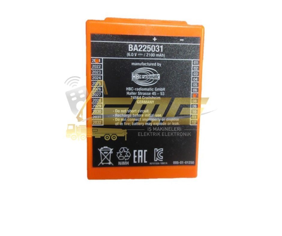 BA225030 - Batarya (TURUNCU) - 6 V / 1500 mA